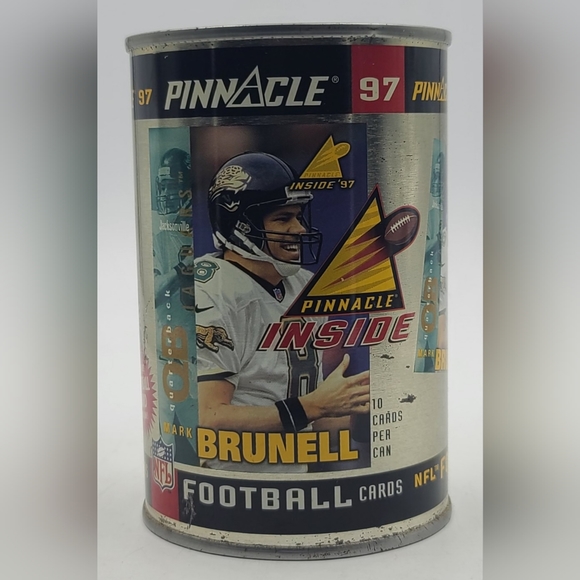 4 Empty 1997 NFL Pinnacle Card In A Can, 1 Empty MLB Card In A Can... No Cards!! - Picture 6 of 6
